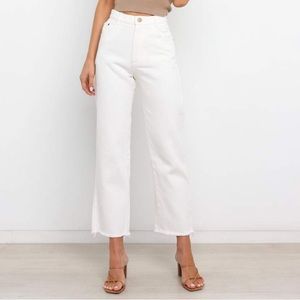 Sunder Jeans - Ivory/ White Petal & pup denim